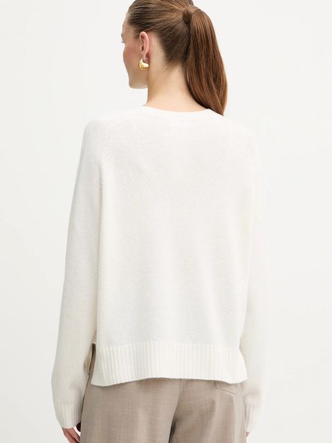 Liu Jo sweter z dodatkiem wełny damski kolor beżowy MF5444 MS76L