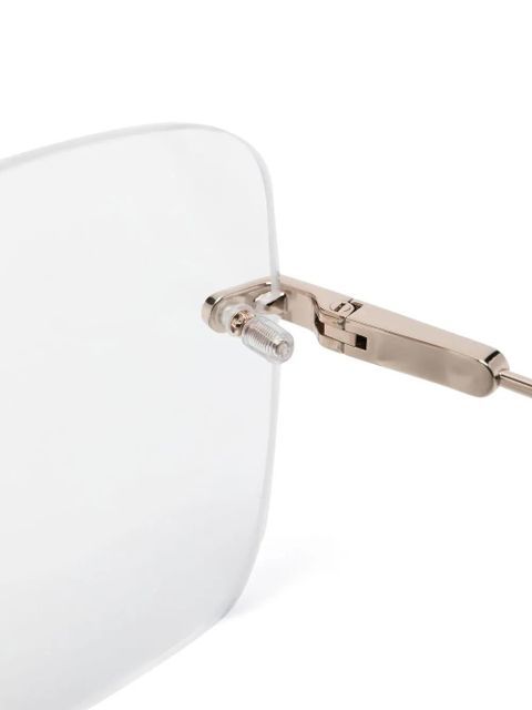 Chloé Eyewear rimless butterfly-frame glasses - Neutrals