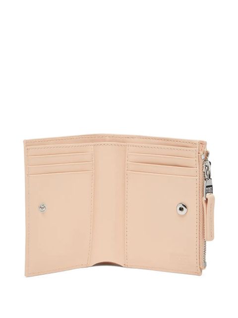 Diesel 1DR logo-plaque zip wallet - Pink