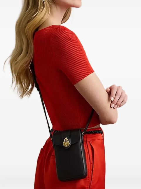 Lauren Ralph Lauren padlock leather crossbody bag - Black - zdjęcie produktu nr 1