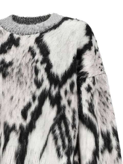 The Attico snake-print mohair sweater - Grey - zdjęcie produktu nr 2