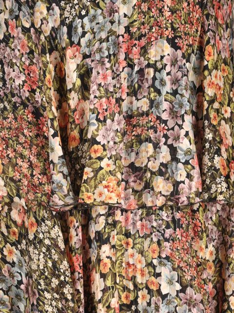 Valentino Garavani ruffled floral-print skirt - Black