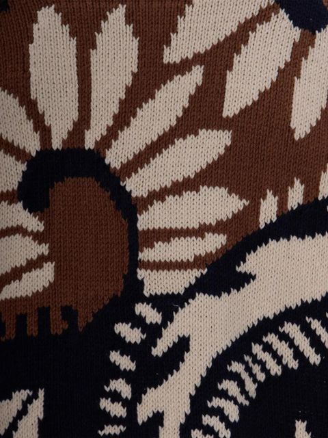 Weekend Max Mara patterned-jacquard sweater - Brown