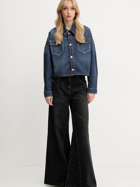 Guess kurtka koszulowa WESTERN kolor granatowy przejściowa oversize W5YN90 D0213 - zdjęcie produktu nr 2