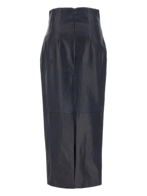 KHAITE leather pencil skirt - Blue - zdjęcie produktu nr 2