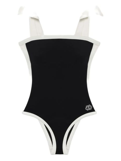 Simkhai colour-blocked tie-strap swimsuit - Black - zdjęcie produktu nr 1