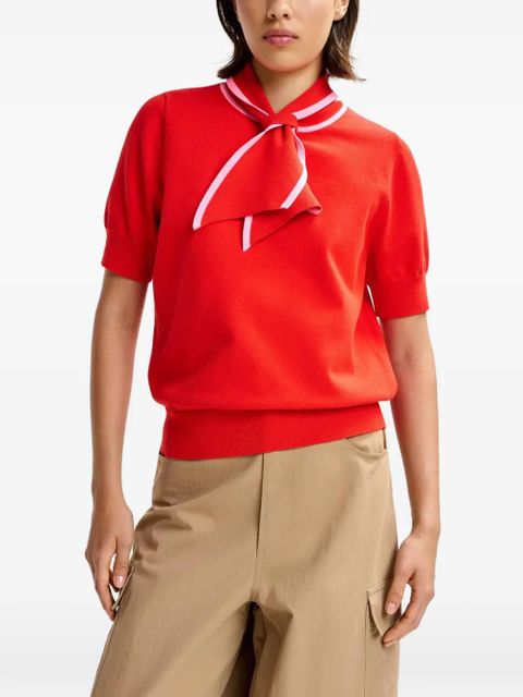 Essentiel Antwerp Jonda scarf-tie T-shirt - Red