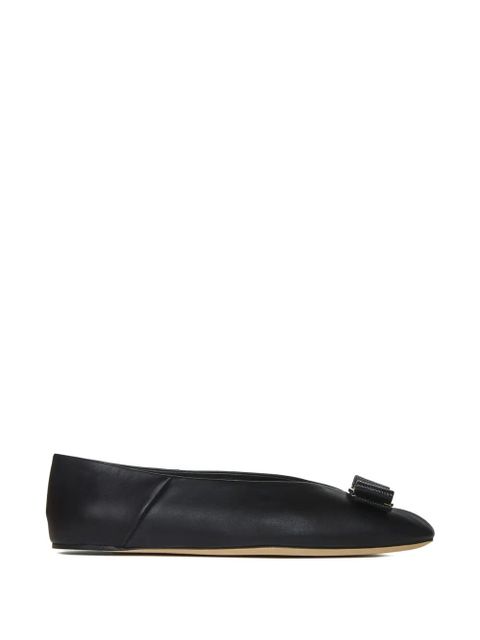 Ferragamo bow flat pumps - Black - zdjęcie produktu nr 1