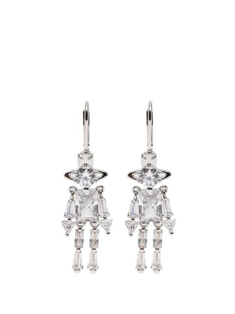 Vivienne Westwood Issa crystal-embellished Orb earrings - Silver - zdjęcie produktu nr 1