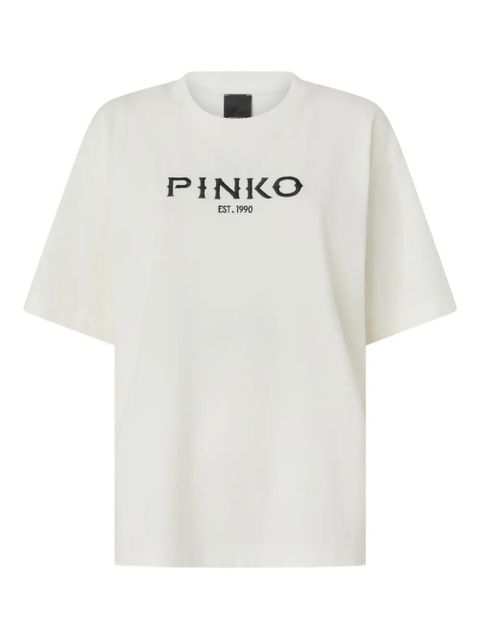 PINKO cowboy boot-graphic T-shirt - Neutrals - zdjęcie produktu nr 1