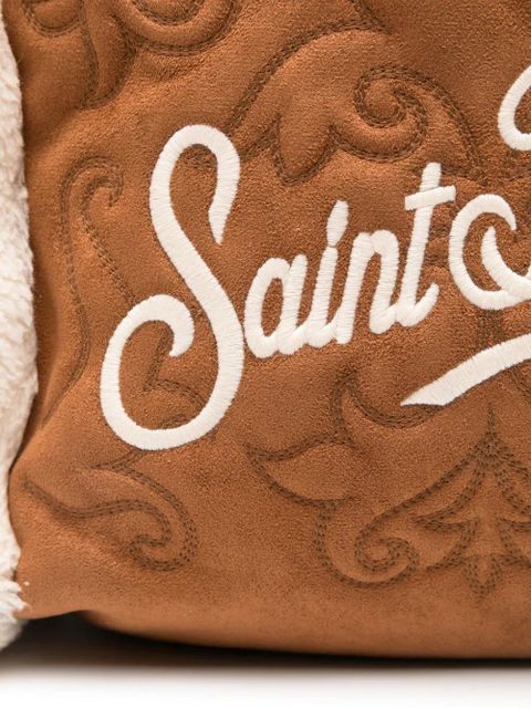 MC2 Saint Barth shearling-trim tote bag - Brown