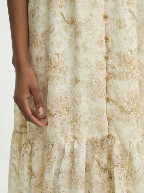 Answear.LAB sukienka kolor beżowy maxi rozkloszowana