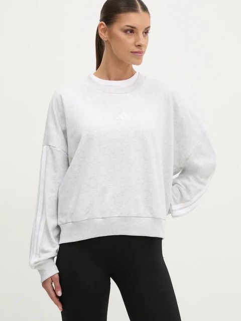 adidas bluza Essentials damska kolor szary melanżowa JD5292 - zdjęcie produktu nr 1