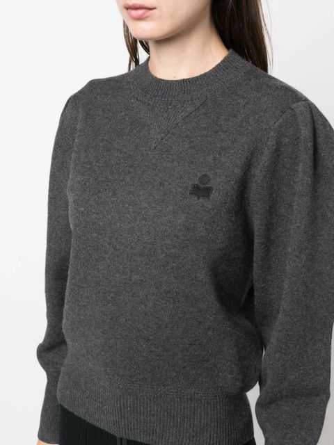MARANT ÉTOILE Kelaya logo-patch jumper - Grey