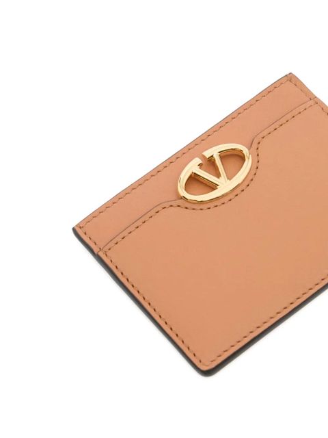 Valentino Garavani card holder The Bold Edition in calfskin - Brown