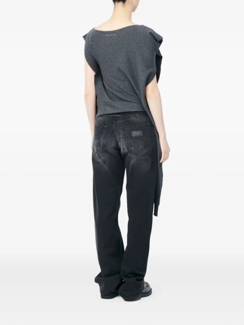 MM6 Maison Margiela button-detail T-shirt - Grey