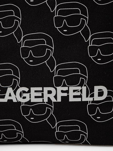 Karl Lagerfeld torebka bawełniana kolor czarny A1W50023