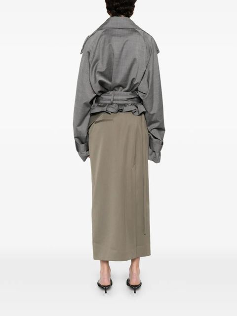 The Frankie Shop Simona belted jacket - Grey
