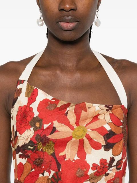 SIR. Castella floral-print dress - Red