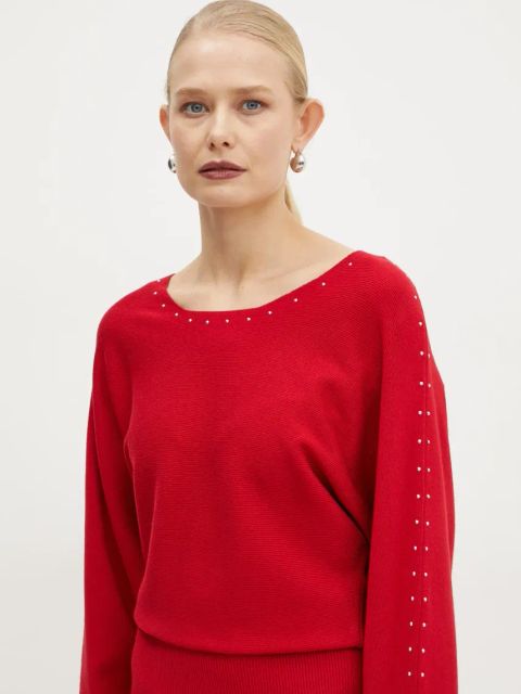 Morgan sukienka RMLIDO kolor czerwony maxi dopasowana RMLIDO