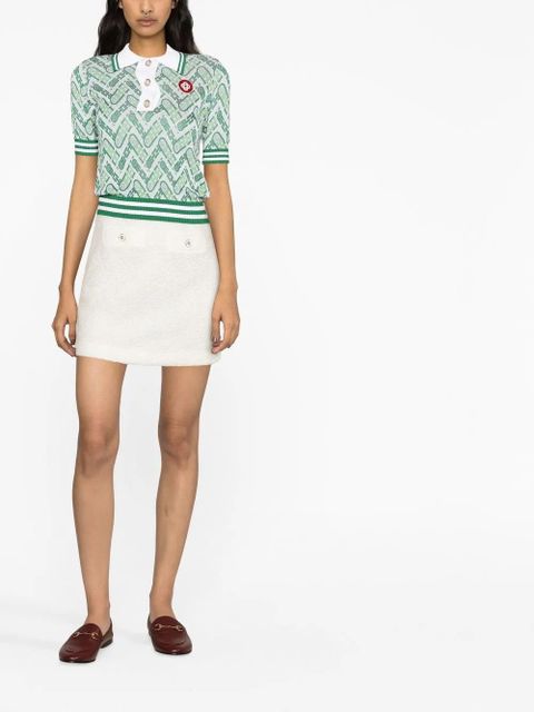 Casablanca terry cloth mini skirt - White - zdjęcie produktu nr 2