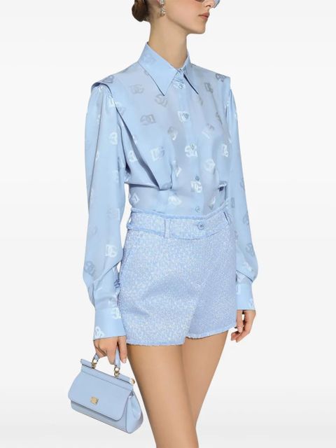 Dolce & Gabbana DNA frayed detailing tailored shorts - Blue