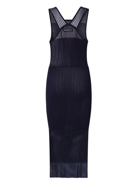 PINKO ribbed see-through midi dress - Blue - zdjęcie produktu nr 2
