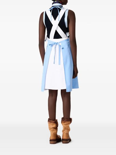 Miu Miu tie-fastening sleeveless apron - Blue