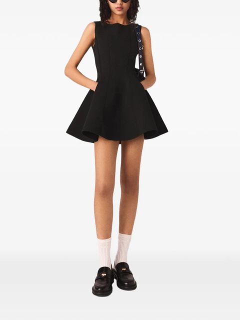 Maje bow-detail sleeveless mini dress - Black - zdjęcie produktu nr 2