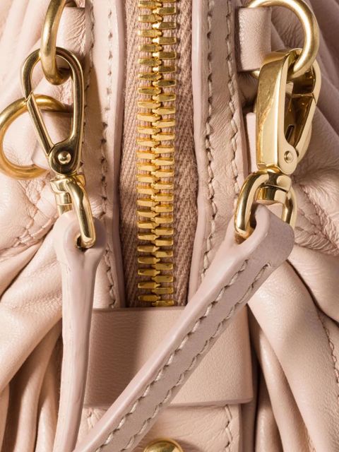 Miu Miu matelassé leather clutch bag - Pink