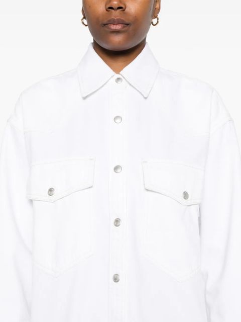 AGOLDE press-stud shirt - White