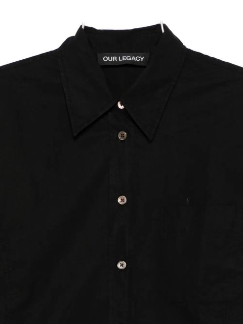 OUR LEGACY wide-sleeve cotton shirt - Black - zdjęcie produktu nr 2