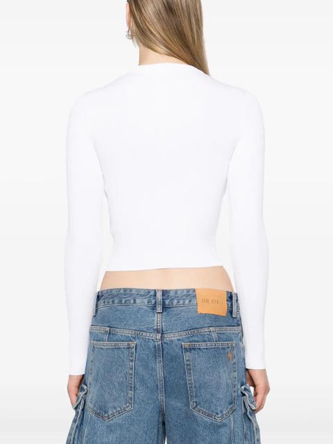 Diesel Oval D-plaque fine-ribbed top - White