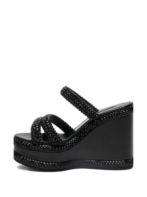Casadei Sirio wedge sandals - Black