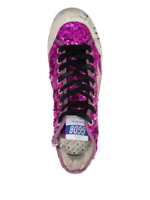 Golden Goose Francy Penstar sequinned sneakers - Purple