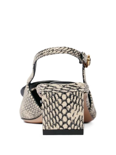 Jacquemus snakeskin-print slingback pumps - Neutrals - zdjęcie produktu nr 2