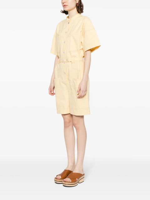 MARANT ÉTOILE Kiara cotton playsuit - Yellow
