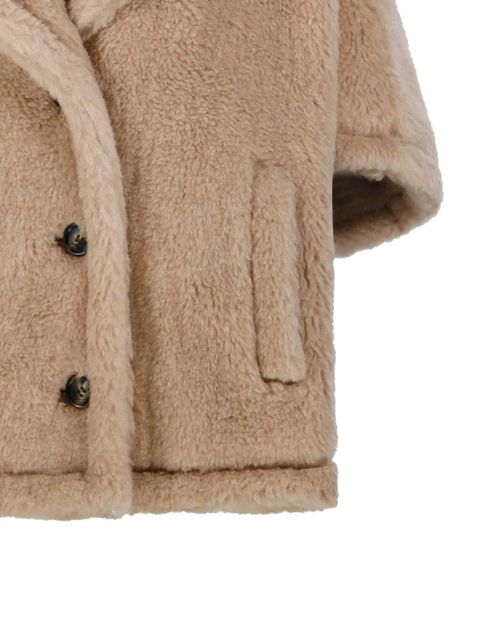 Max Mara buttoned short-sleeve cape - Neutrals