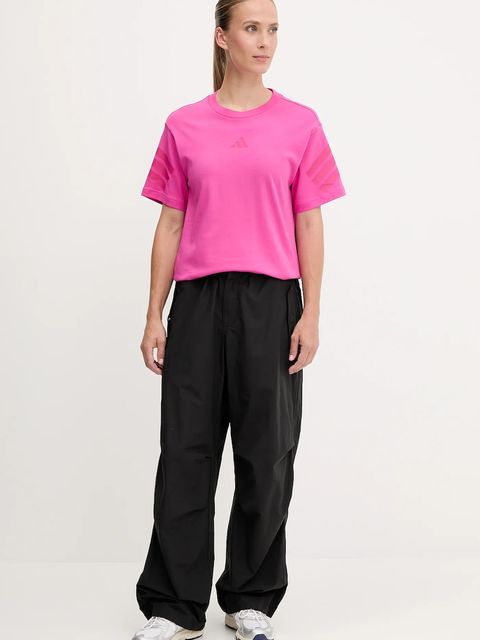 adidas t-shirt bawełniany Future Icons damski kolor różowy JE3713 - zdjęcie produktu nr 2