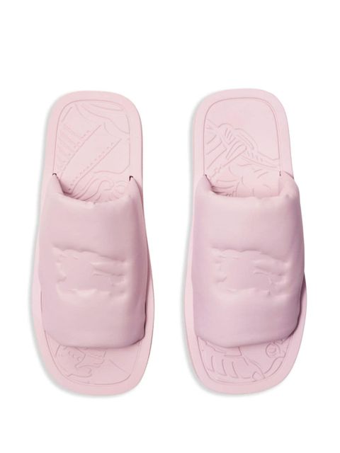 Burberry EKD-debossed leather slides - Pink