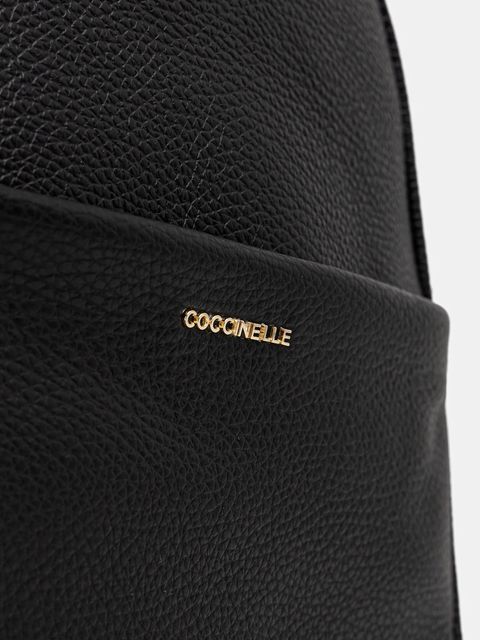 Coccinelle plecak skórzany NORY damski kolor czarny mały gładki E1 U45 14 02 01