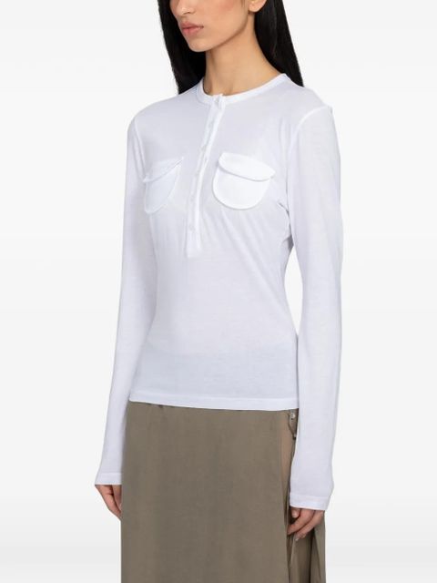 Paloma Wool Nestor flap-pocket long-sleeved T-shirt - White - zdjęcie produktu nr 2