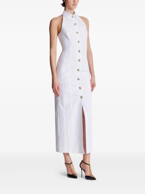 Balmain poplin midi dress - White
