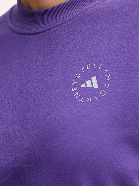 adidas by Stella McCartney bluza treningowa damska kolor fioletowy gładka JW4691