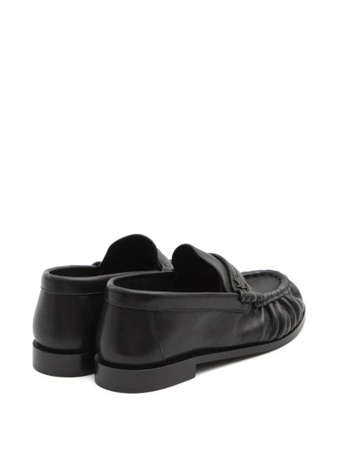 Saint Laurent logo-plaque loafers - Black - zdjęcie produktu nr 2
