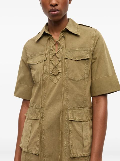 GANNI denim midi dress - Green - zdjęcie produktu nr 2