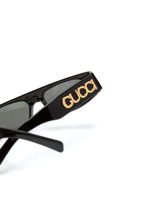 Gucci Eyewear oval-frame sunglasses - Black