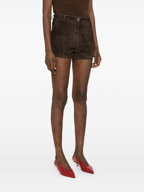 Nour Hammour Leontine shorts - Brown