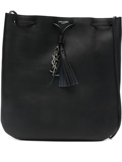 Saint Laurent medium Jean Flat tassel-charm shoulder bag - Black - zdjęcie produktu nr 1