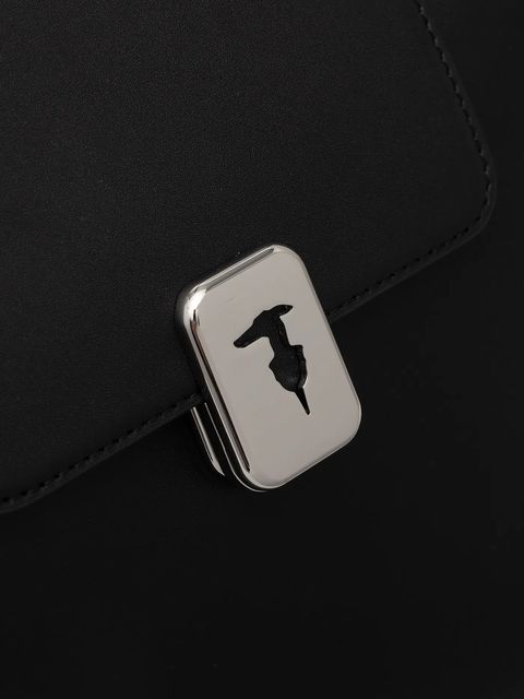 Trussardi torebka skórzana kolor czarny Z605E005982N